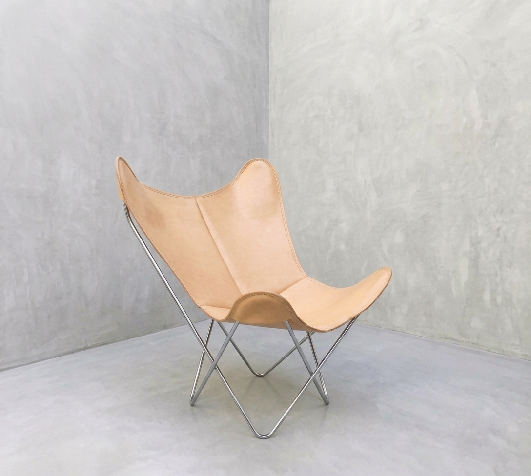 Sillon BKF Cuero color natural